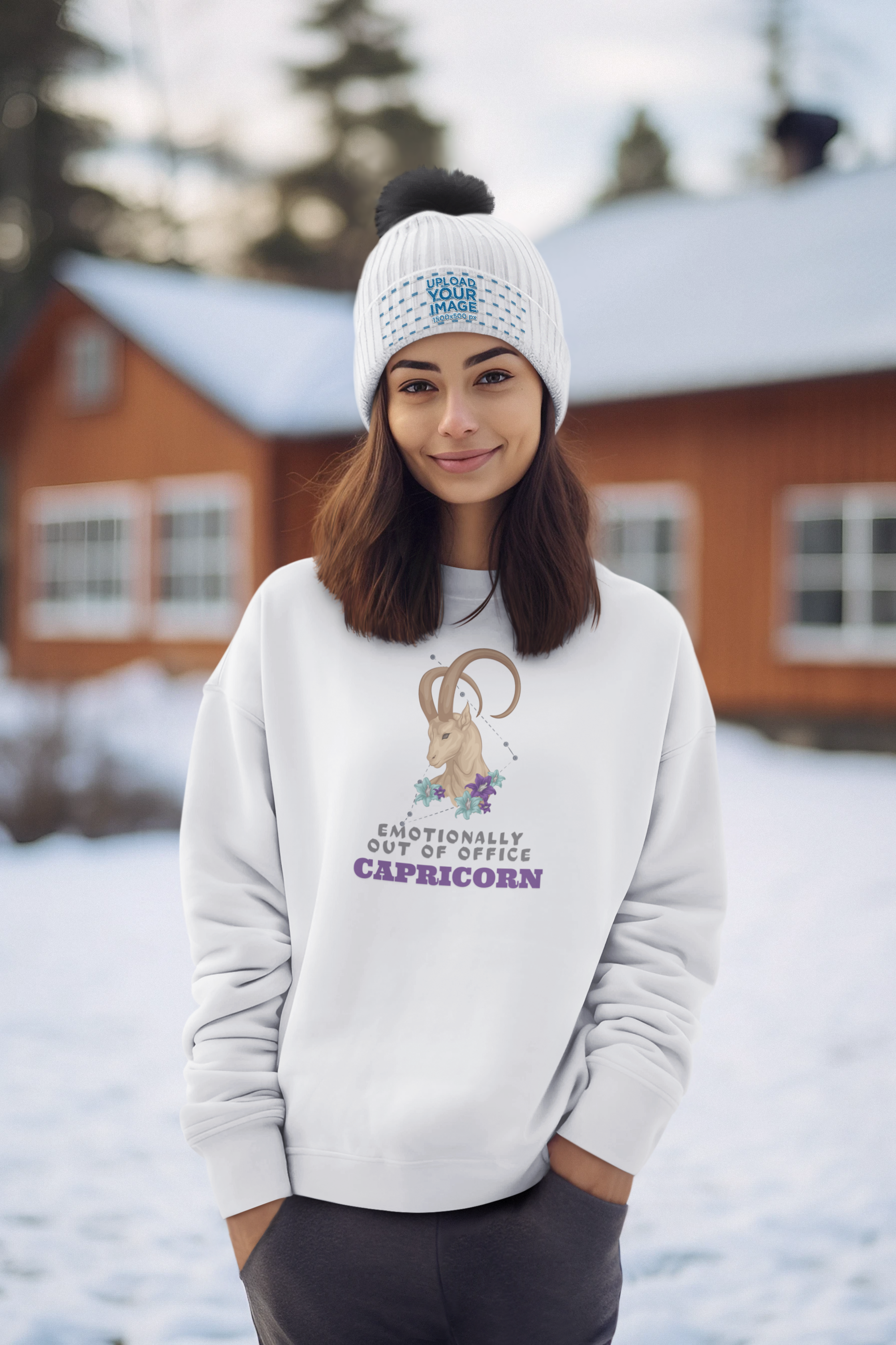 Capricorn Sweatshirt – “Emotionally Out of Office”