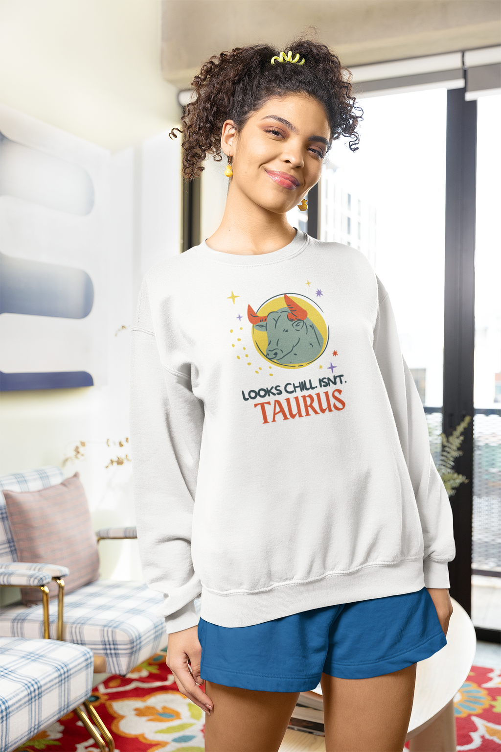 Taurus Sweatshirt – “Looks Chill, Isn’t”