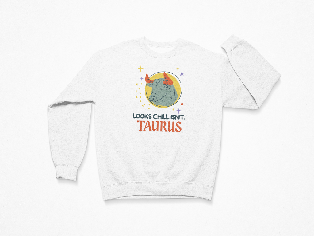 Taurus Sweatshirt – “Looks Chill, Isn’t”