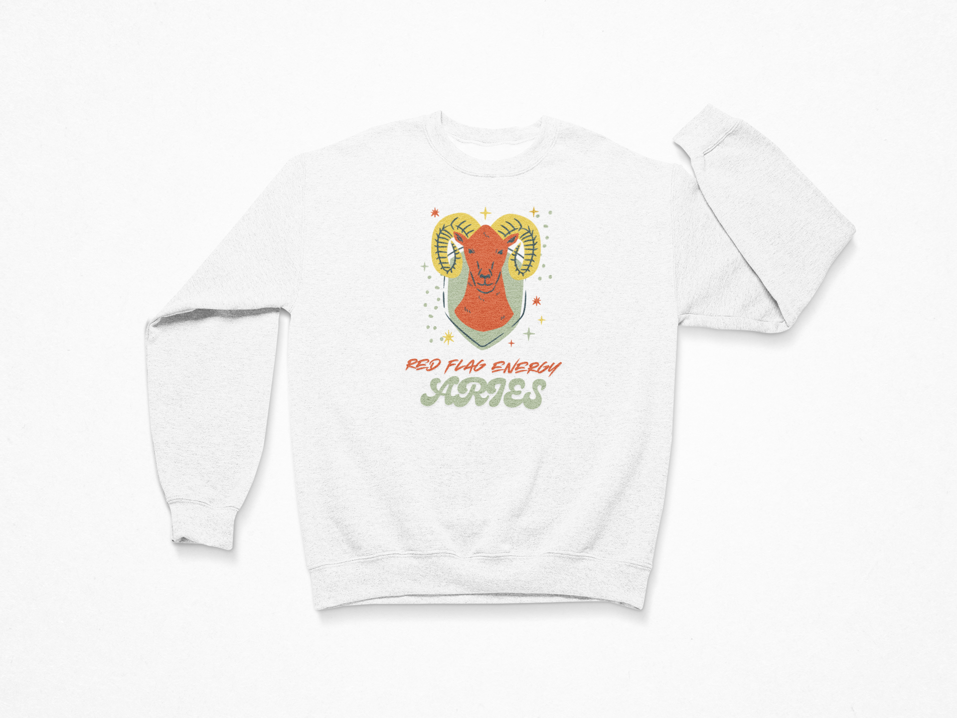 Aries Sweatshirt – “Red Flag Energy”