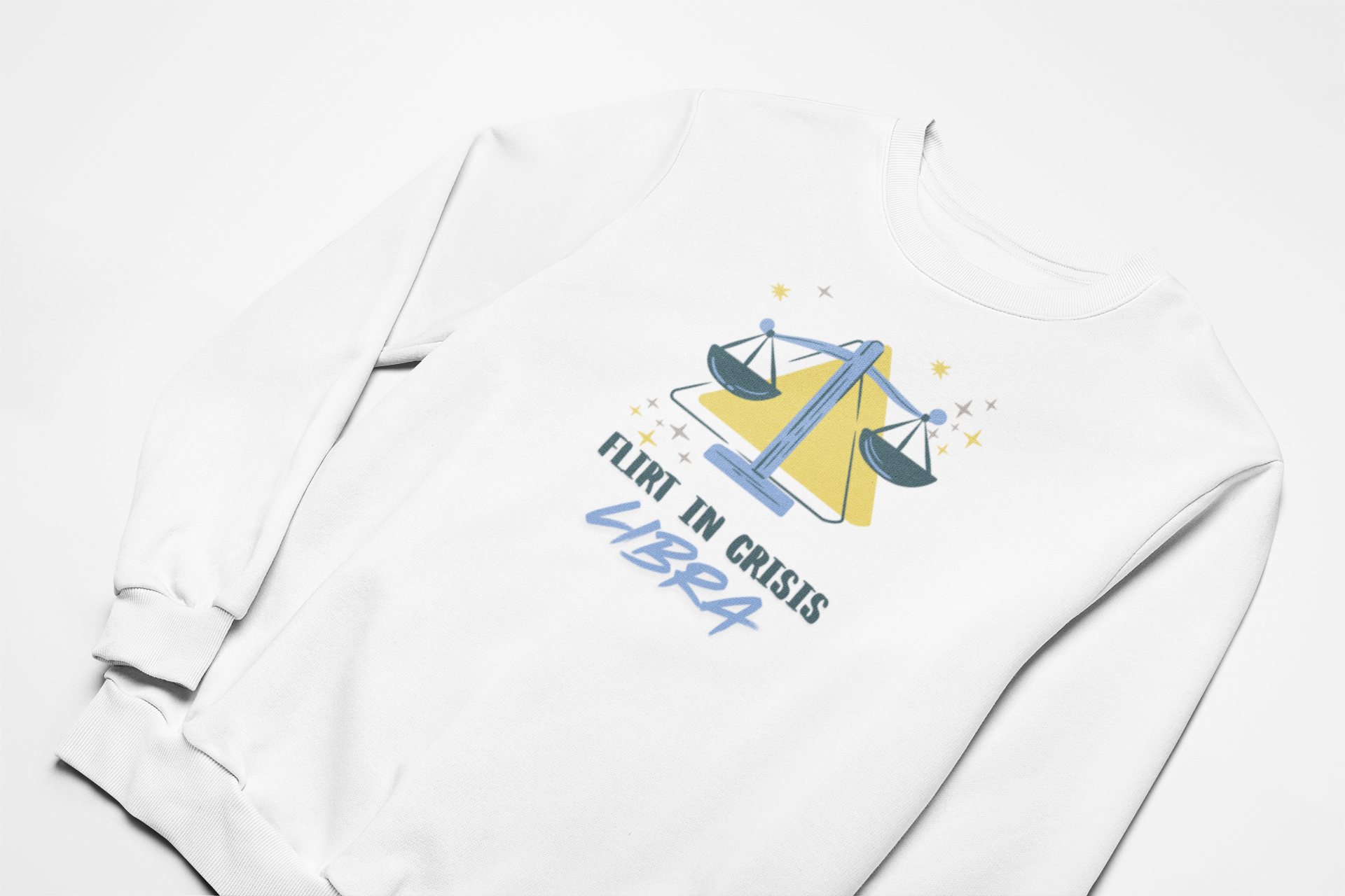 Libra Sweatshirt – “Flirt in Crisis”