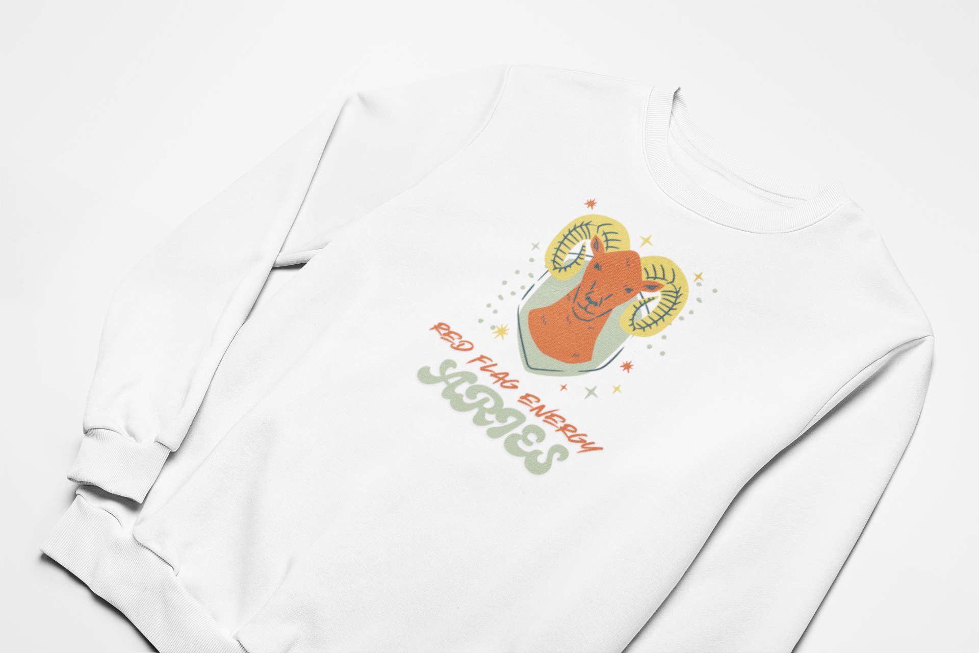 Aries Sweatshirt – “Red Flag Energy”