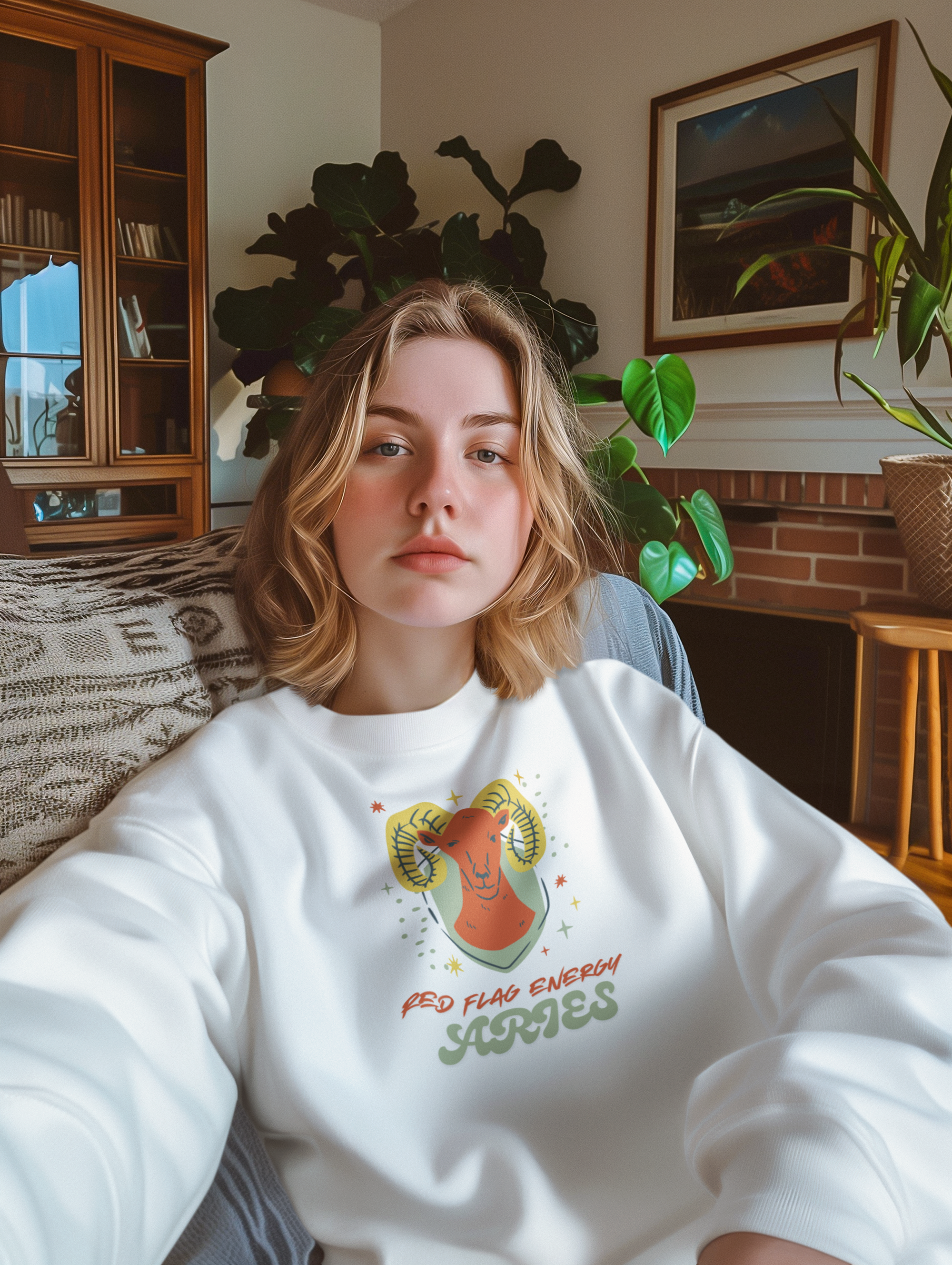 Aries Sweatshirt – “Red Flag Energy”